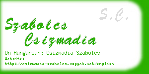szabolcs csizmadia business card